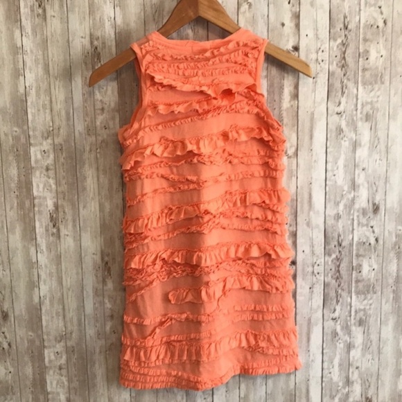 CREWCUTS Ruffle Cotton Dress in Peach - Picture 6 of 7